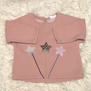 Zara Baby Girl long sleeve Sweatshirt, 6-9 month